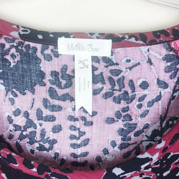 Matilda Jane Helena Dress Womens Size Small Friends Forever Tiered Ruffle Floral - Picture 2 of 4